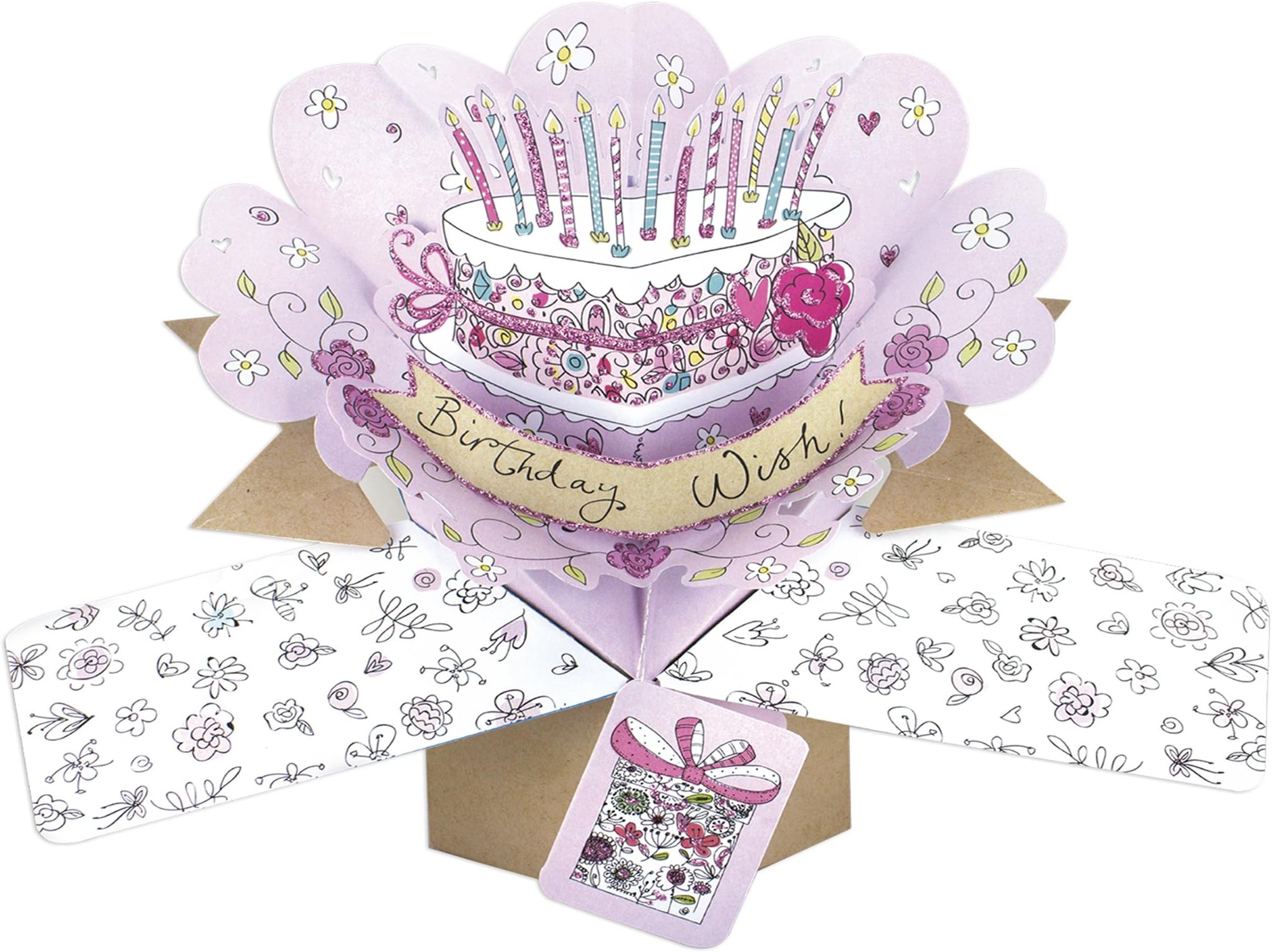 Second Nature Pop Ups"with A Birthday Cake" Birthday Card
