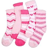ATRIYFUL Fuzzy Socks for Women Pink Valentine‘s Day Gifts for Her Accessories, Warm Cozy Plush Women Love Heart Slipper Socks Winter Holiday Gifts Christmas Stocking Stuffers,
