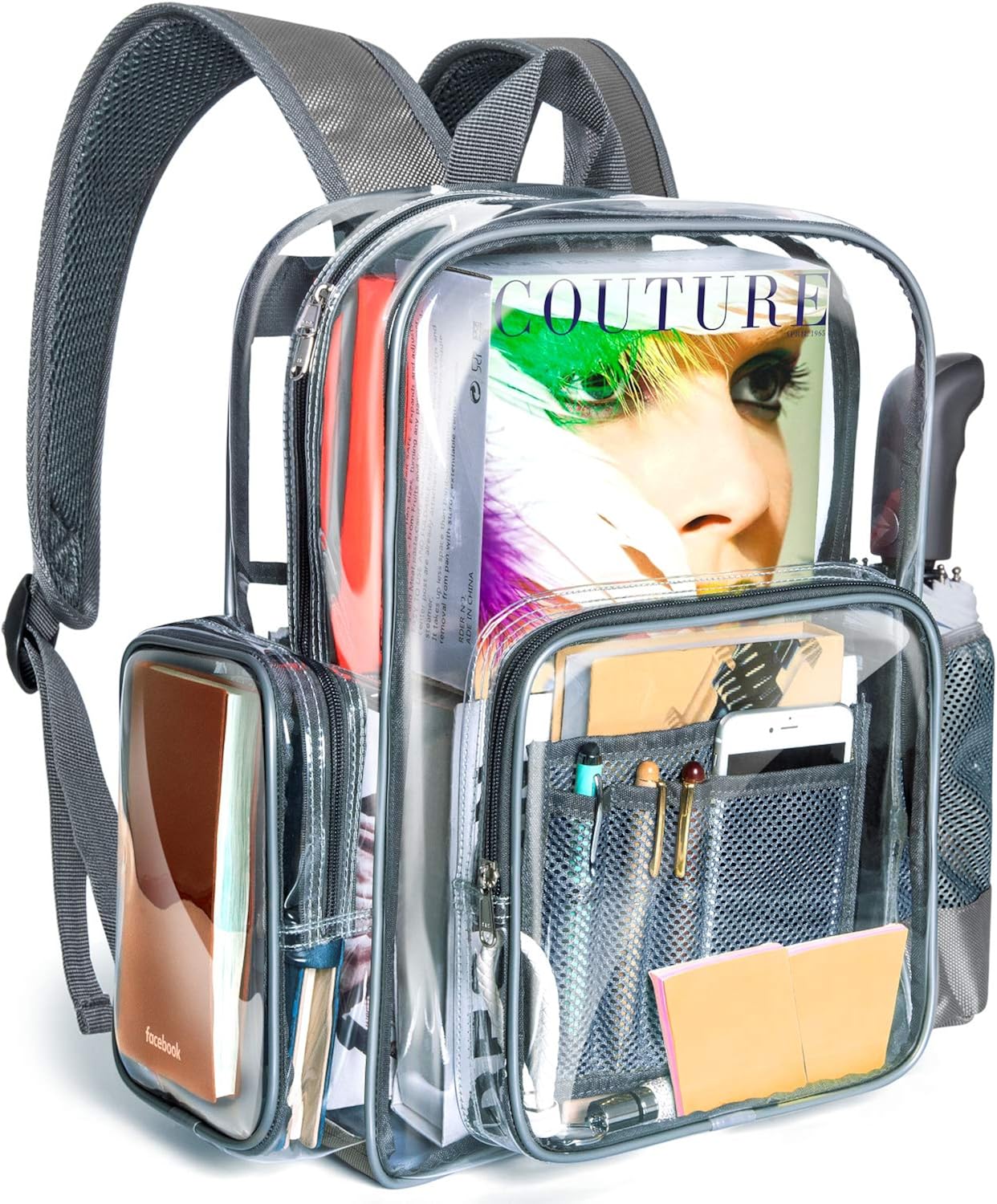 clear backpack 12 x 6 x 12