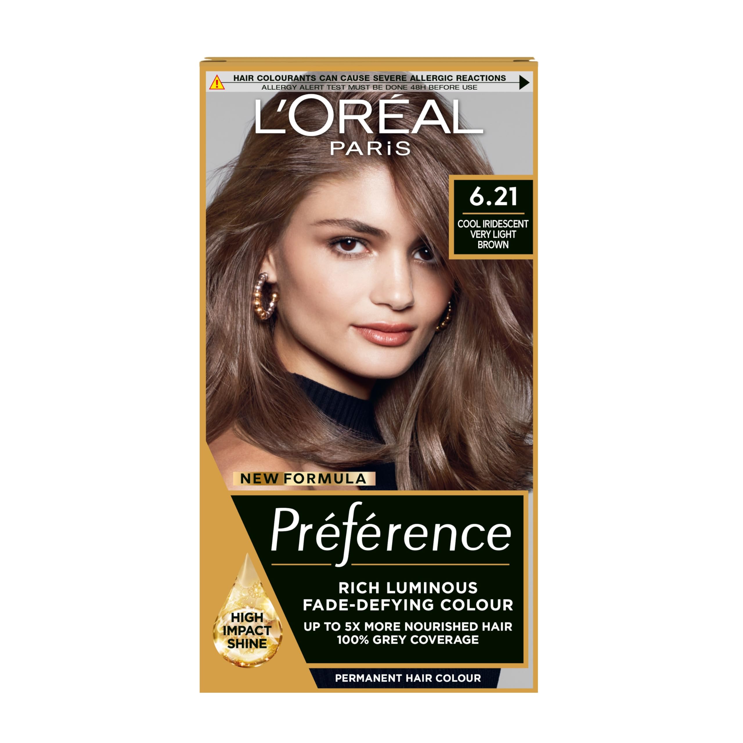L'Oreal Paris Preference Hair Dye, Long Lasting, Luminous Permanent Hair Colour, 6.21, Zurich (Packaging may vary) — image 1