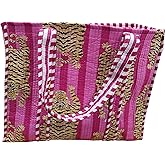 LKGSM RUGS Cotton Tiger Block Print Tote Bag, Indian Handmade Shopping Shoulder Bag, Unisex Market Daily Use