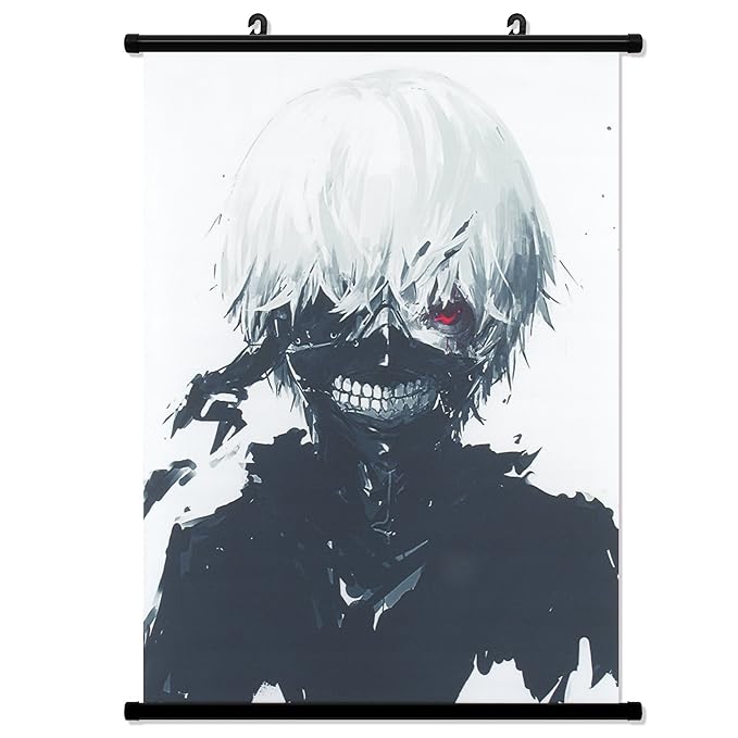 Wandbanner Kakemono für Tokyo Ghoul Ken Wallscroll Rollbild Stoff Poster Wandbild Kaneki Anime