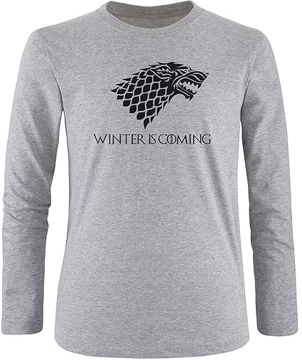 EZYshirt® Game of Thrones | Winter is coming | Schattenwolf Herren Longsleeve