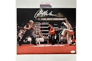 HOFSM.COM HALL OF FAME SPORTS MEMORABILIA Autographed/Signed Ralph Macchio The Karate Kid Crane Kick 11x14 Photo JSA COA