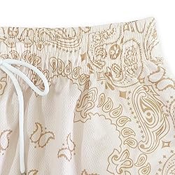 DIOTSR Mens Paisley Graphic Shorts Casual