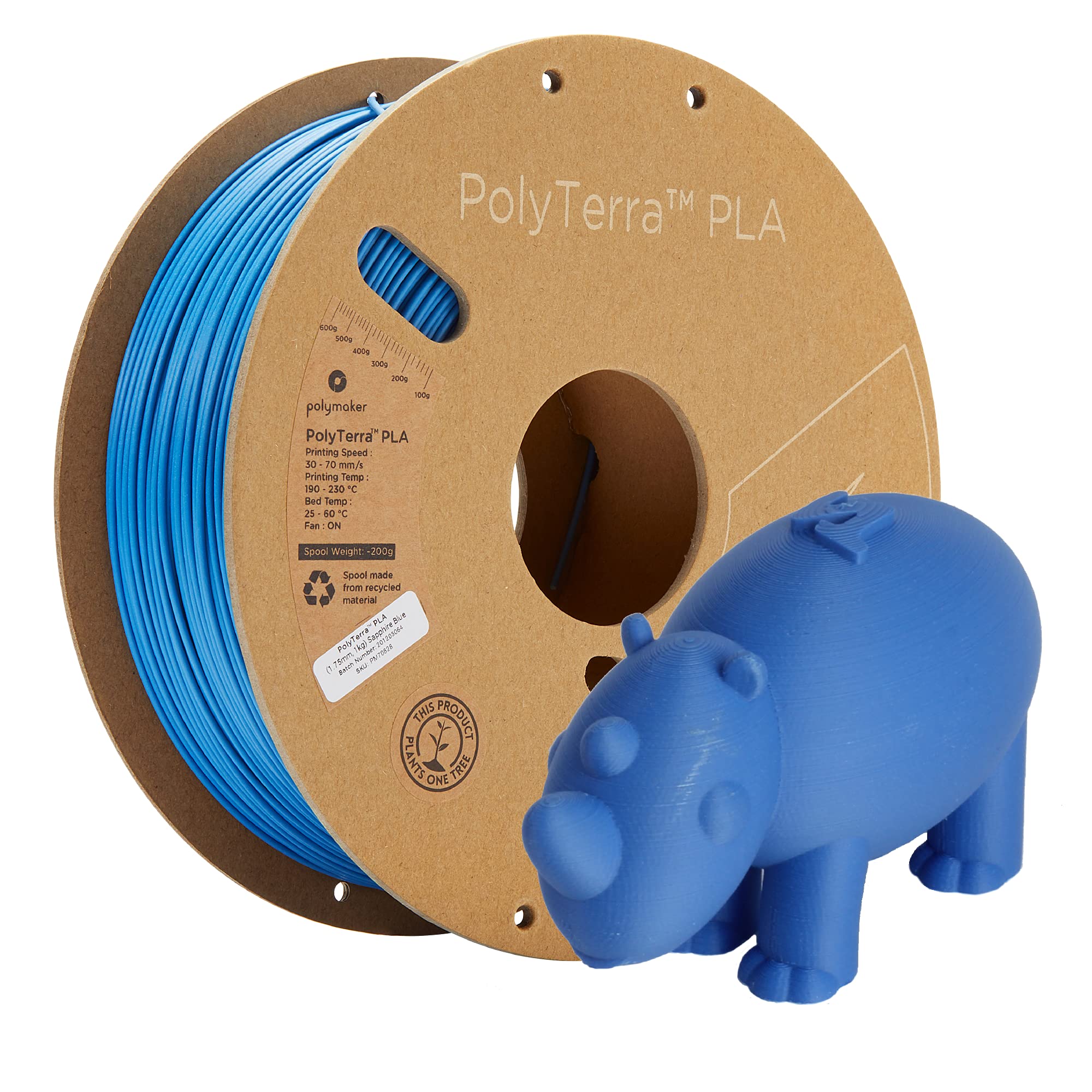 Polymaker PolyTerra PLA Sapphire Blue - 1.75 mm - 1 kg