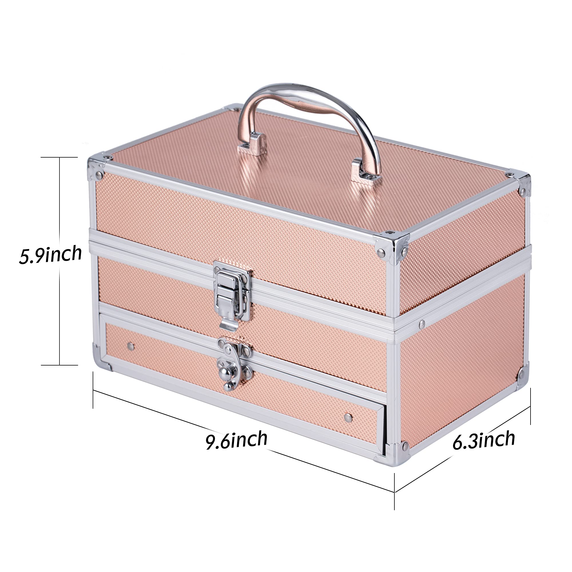 Hot Sugar Girls Makeup Kit for Teenagers Beginners Adults Professionals with Reusable Trendy Rose Gold Cosmetic Box Includes Everything for A Full Face Makeup Eyeshadow Lip Gloss Blush Brush Lipstick
