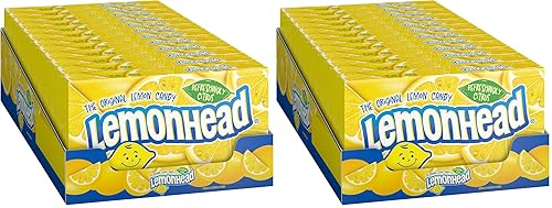 Lemonhead Hard Lemon Candy, 5 Ounce Movie Theater Candy Boxes (Pack of 24)