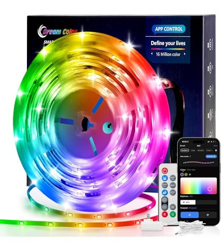 Amazon.com: Pak LED Lights for Bedroom 6.6ft, Smart RGB+IC LED