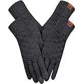 REACH STAR Winter Gloves for Women-Upgraded Touch Screen Elastic Thermal Knit Lining Warm Gloves for Cold Weather