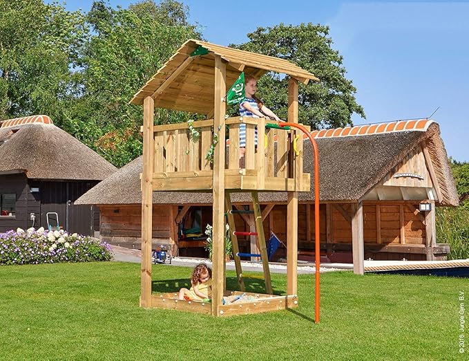JUNGLE GYM Spielturm Jungle SHELTER mit Rutschstange, Komplettbausatz