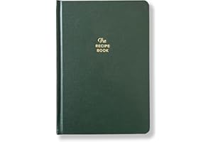 KUNITSA CO. Recipe Notebook - Keepsake Gift. Hardcover Blank Recipe Book to Write in Your Own Recipes, with Journaling Prompts about the Chef. 100 recipes (Dark Pine)