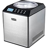 Whynter Ice Cream Maker Machine Automatic 2.1 Qt. Upright with Built-In Compressor, LCD Digital Display & Timer, No Pre-Freez