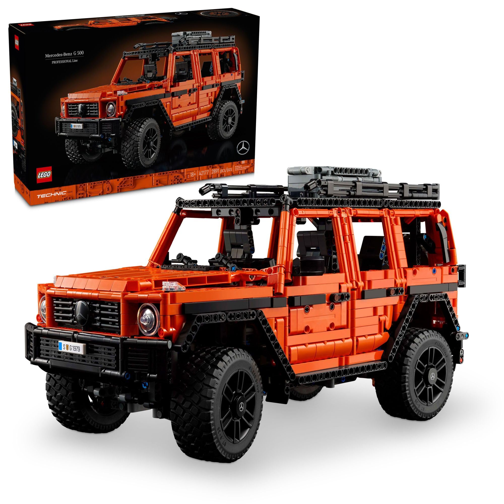 Photo 1 of LEGO Technic Mercedes-Benz G 500 Professional Line Model Car Kits - Building Set of Mercedes G-Wagon for Adults, Ages 18+ - Gift for Birthdays with Realistic Details - 42177