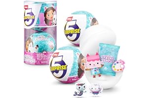 5 Surprise Gabby's Dollhouse by ZURU, Toy Figures, Collectible, Mystery Capsule, Toy for Girls Ages 3 and up, Gabby Girl, Pandy Paws, Baby Box & Mercat Toy Figures, Girls & Boys 3+ (2 Capsules)