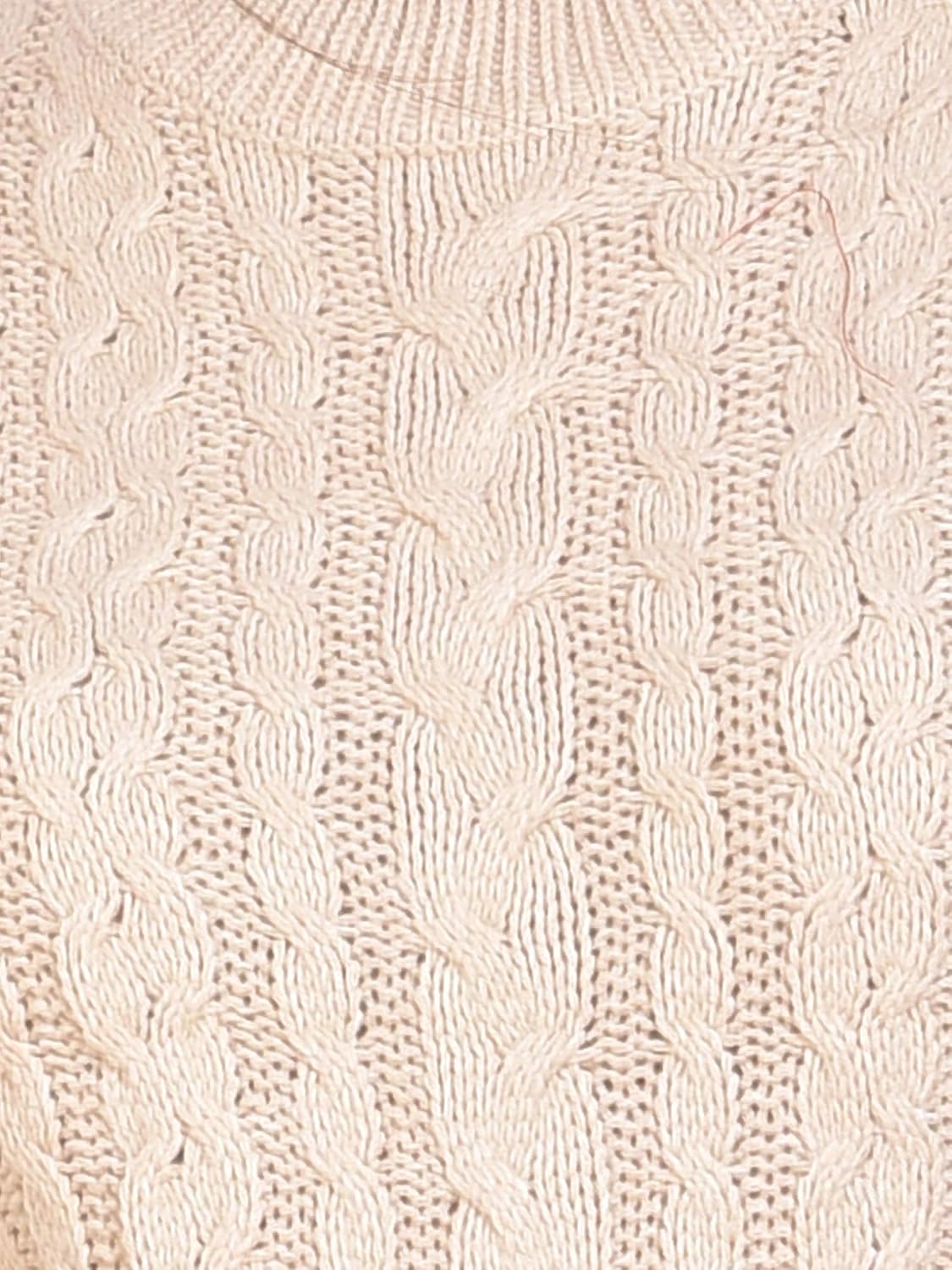 mansicollections beige knitted sweater for women