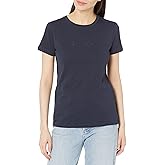 Armani Exchange Women's Crew Neck Cursive Embroidered Logo T-Shirt