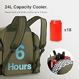 VonShef Picnic Backpack 4 Person Green with Complete Dining Set & Blanket view 4