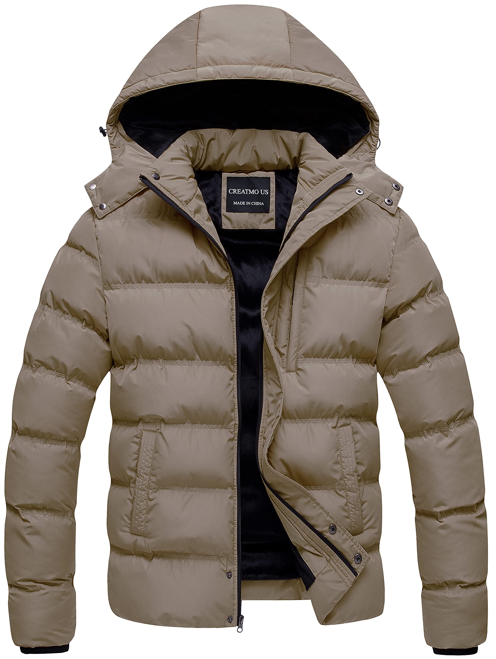 CREATMO US Mens Puffer Jacket Winter Parka Puffer