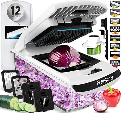Fullstar 12-in-1 Pro Vegetable Chopper & Mandoline Slicer White
