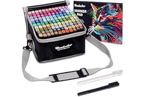 120 Alcohol Markers Set,Dual Tip Art Markers for Adult Coloring, Alcohol Markers Set for Drawing,Coloring,Sketching,Card Maki