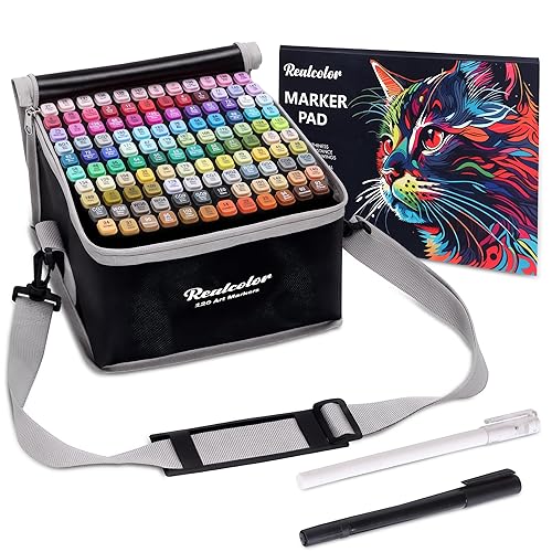 120 Alcohol Markers Set,Dual Tip Art Markers for Adult Coloring, Alcohol Markers Set for Drawing,Coloring,Sketching,Card Making,Illustration, Ideal for Artists, Designers & Crafters