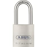 ABUS 80TI/40 Titalium&trade; Aluminum Alloy Padlock Keyed Different | Long Nano Protect Steel Shackle (1-1/2")