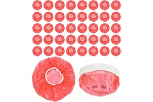 DIICCYO 50 Pcs Red Fire Alarm Covers, Fire Alarm Dust Paint Cover Elastic Smoke, Universal Bulk Smoke Detectors Guard for Kitchen Cooking Baking Frying Steaming, 5.9 Inch