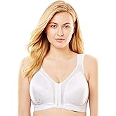 PLAYTEX Women's Plus Size 18 Hour Front-Close Wireless Bra with Flex Back 4695-40 C, White