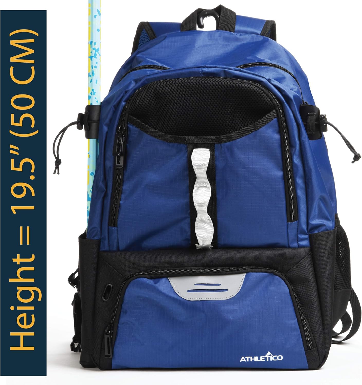 Athletico Youth Lacrosse Bag - Extra Large Lacrosse Backpack - Holds All Lacrosse or Field Hockey Equipment - Two Stick Holders and Separate Cleats Compartment (Blue) : Sports & Outdoors