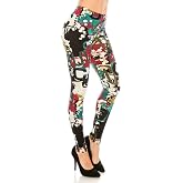 Eevee Women's Basic Comfort Stretch Soft Solid and Stylish Print Leggings BAT#3