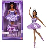 Barbie Signature Ballet Wishes Doll with Black Ponytail Hair | Collectible Fashion Doll in Satiny Purple Tutu and Giftable Packaging