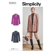 Simplicity Misses' Lined Jackets Sewing Pattern Kit, Design Code S9825, Sizes 8-10-12-14-16, Multicolor