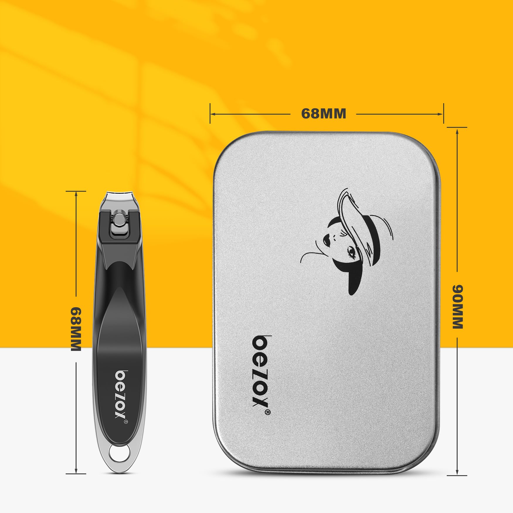 BEZOX Safe Baby Nail Clippers, Small Jaw Kids Nail Clipper Trimmers for Infants, Child and Toddlers, Precision Nail Grooming Tool for Tiny Fingers and Toes - Black