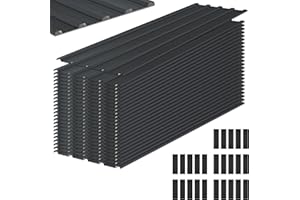 Jaxilyn Metal Roof Panels 25 Pcs Roofing Panels Galvanized Steel with Screw Resistant,Versatile and Durable Suitable for Garages,Sheds, Stables and Mobile Homes Black 176.5 sq.ft