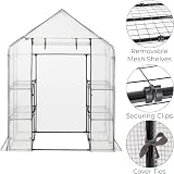 Christow Walk In Greenhouse 6ft 4in x 4ft 7in Reinforced Steel Frame view 5