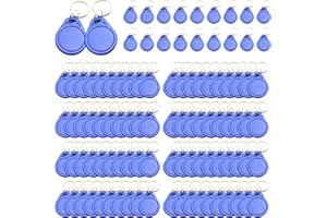 JOJOCY 100 PCS RFID Key Fob Rewritable 13.56MHZ RFID Proximity ID Card Token RFID Key Cards T5577 Universal for Door Entry Access Control System for Security Lock