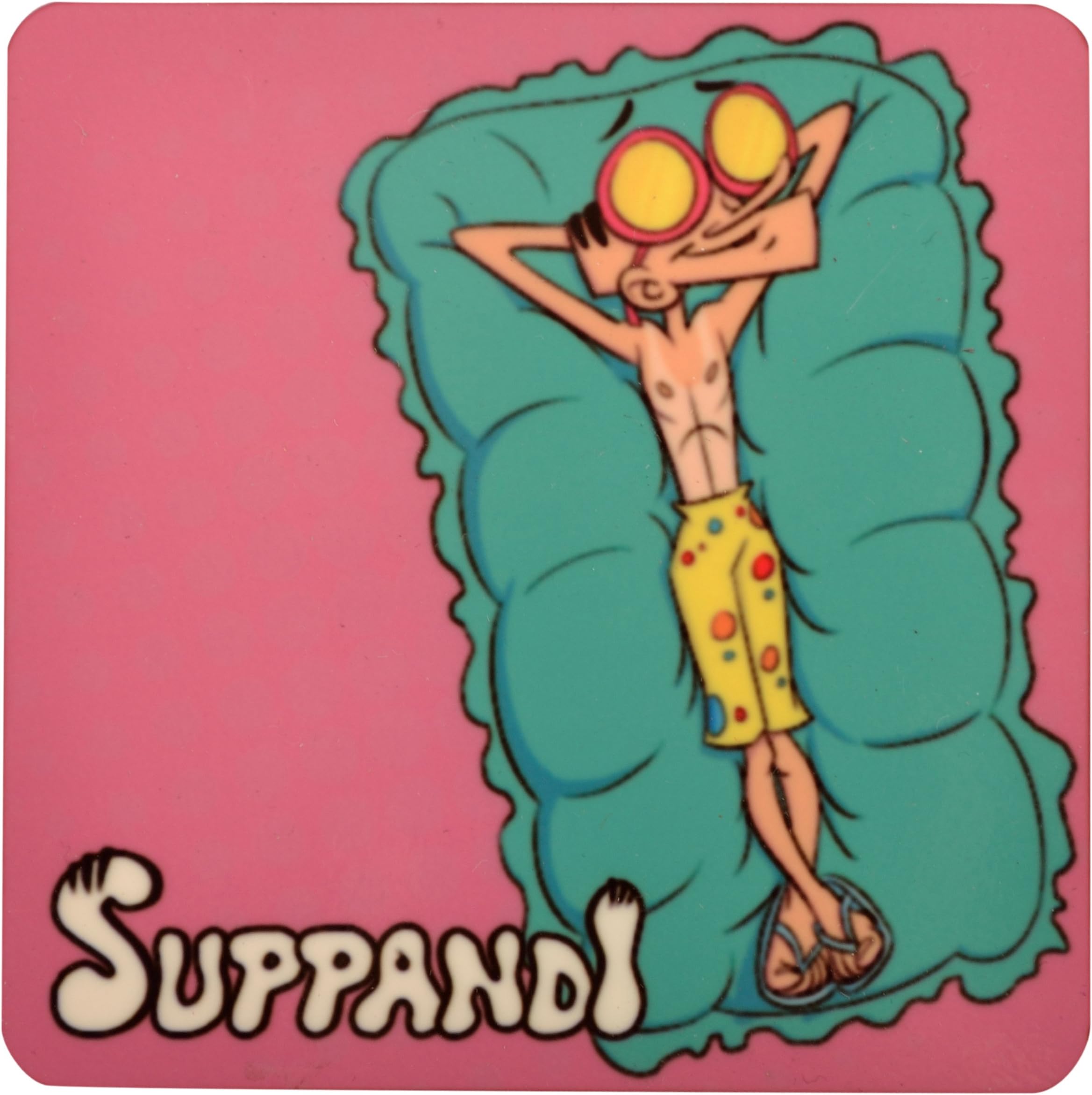 ACK Suppandi Chilling in Swimming Pool Fridge Magnet