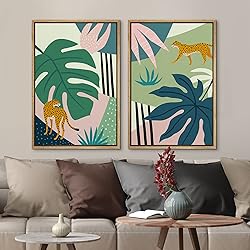 MUDECOR Framed Canvas Print Wall Art Jungle