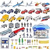 57 PCS Commercial Airport Playset with Airplane
