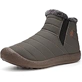 Womens Mens Snow Boots Winter Shoes Slip On Ankle Booties Anti-Slip Water Resistant Fully Fur Lined Outdoor Sneakers