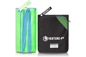 VENTURE 4TH Quick Dry Travel Towel - Fast Drying Ultra Soft Microfiber Towels - Essential for Camping, Backpacking, Yoga, Swimming, Gym, Sports and Beach - 3 Compact Sizes