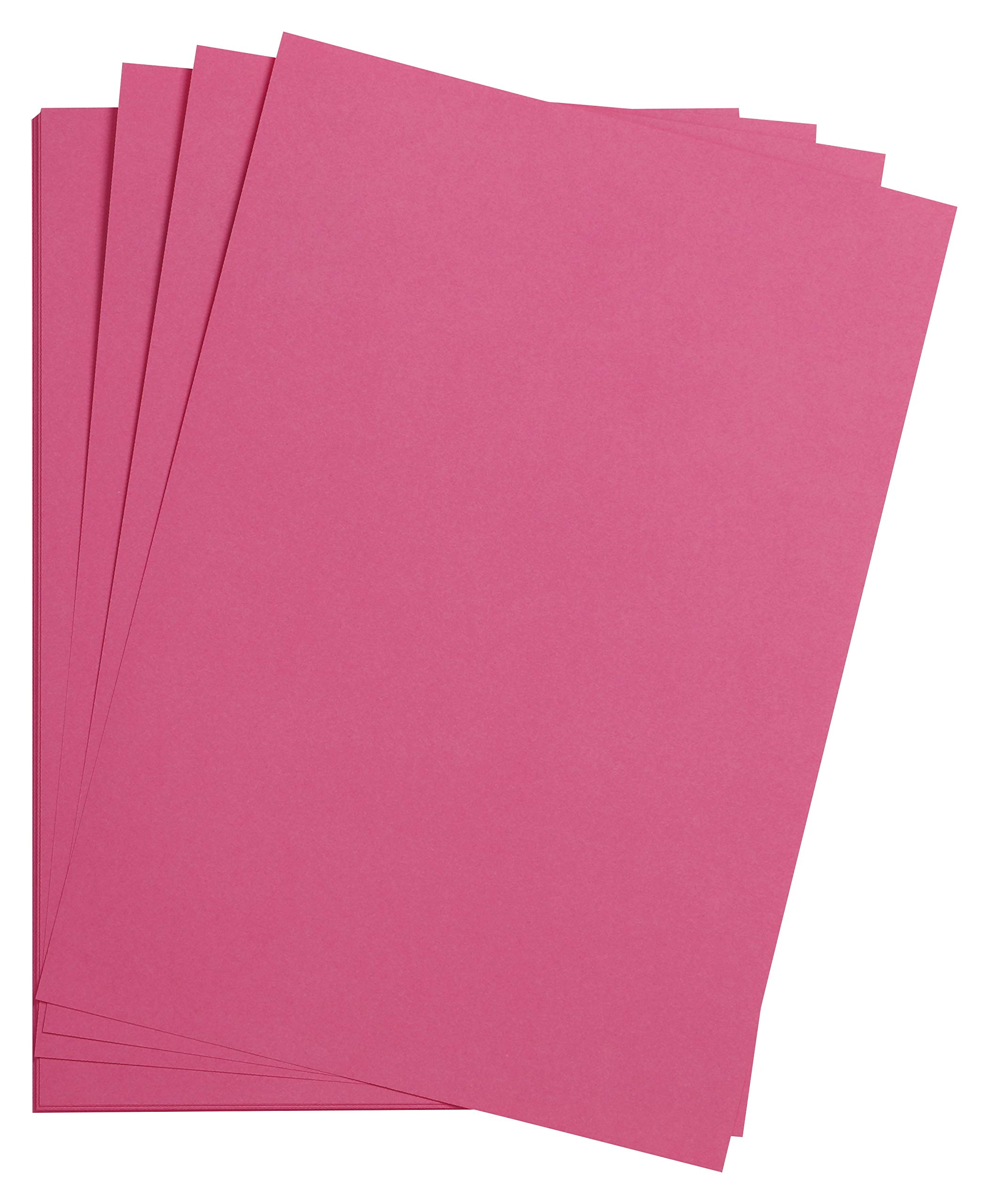 Clairefontaine - Ref 975260C - Maya Smooth Coloured Drawing Card (Pack of 25 Sheets) - 185gsm - A4 (29.7 x 21cm) - Intensive Pink Colour - Deep Dyed, Acid Free, pH Neutral