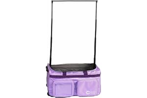 Dance Bag with Garment Rack – Collapsible Costume Rolling Duffel Bag with Wheels for Competition, Shows, Performances, Travel and More by Kendall Country – 28 inch luggage (Lilac Purple, 28-Inch)