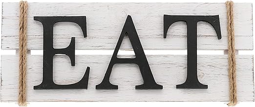 Amazon Com Barnyard Designs Eat Wood Wall Art Sign Rustic