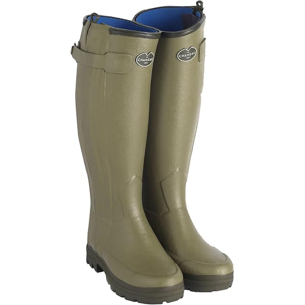 le chameau women's noir chasseur leather lined boots