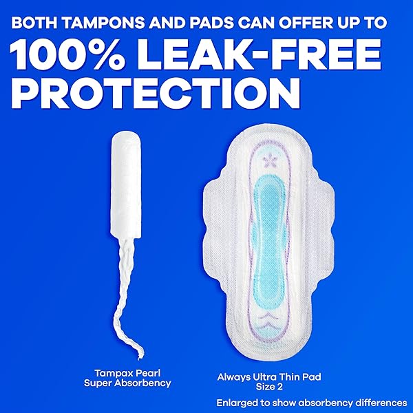 TAMPAX PEARL TAMPONS, WITH LEAKGUARD BRAID, REGULAR ABSORBENCY, UNSCENTED, 36 COUNT