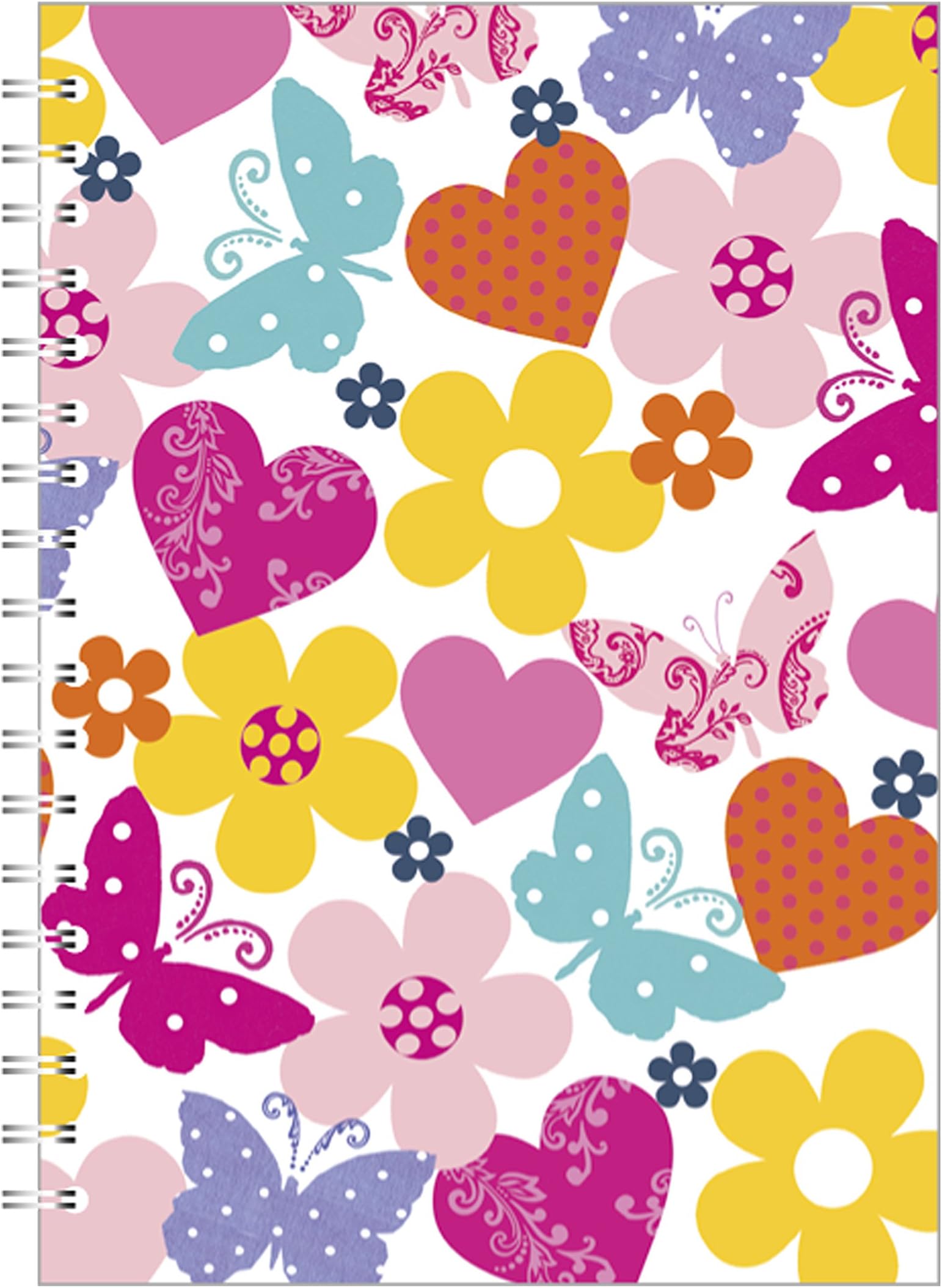 Go Stationery Butterfly Daisy A4 Notebook - White
