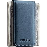 VULKIT Magnetic Money Clip Leather Money Holder Minimalist Design Holds Up to 15 Cash