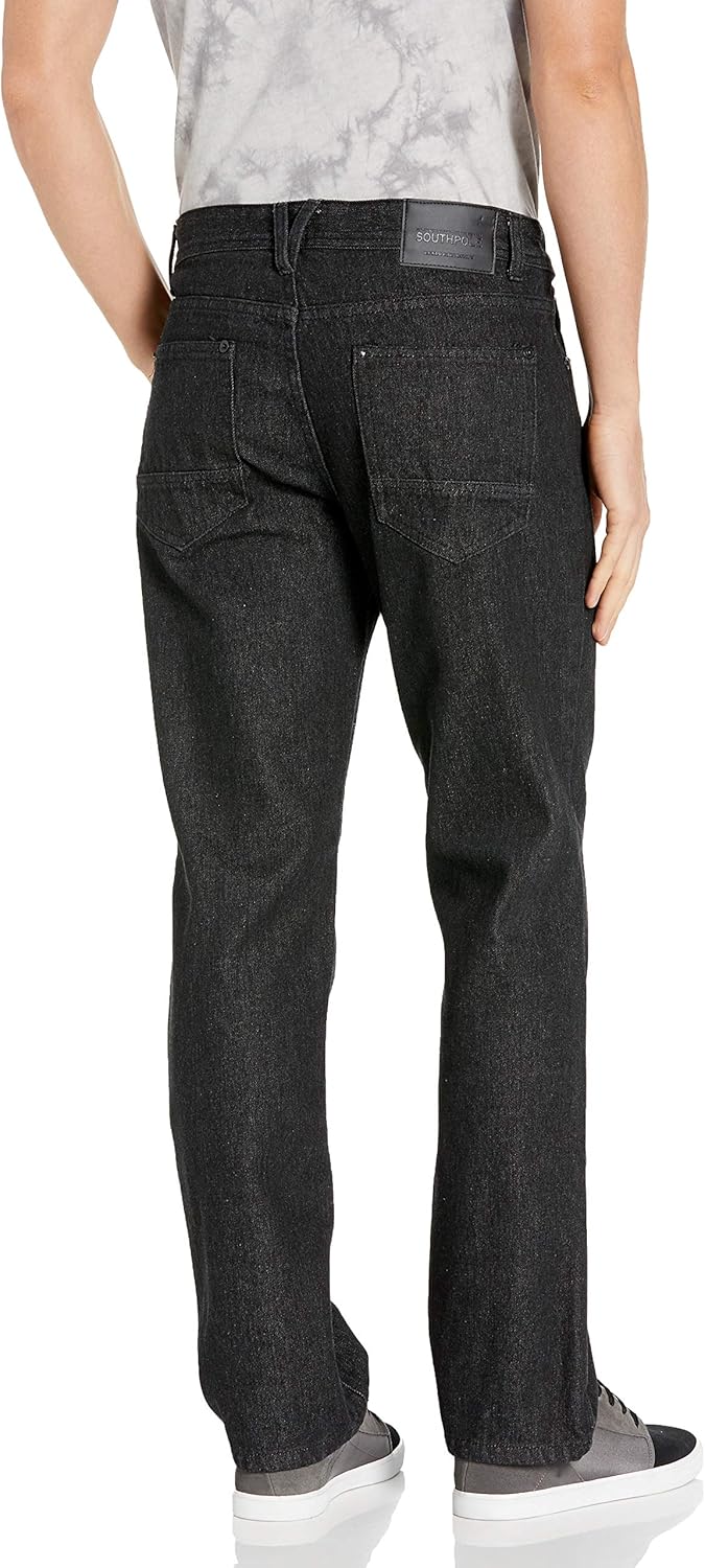 Southpole Men's Pants Long in Thick Bull Twill Fabric and Straight Fit: Clothing